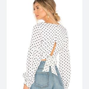 Revolve By the way crop polka dot top size small
